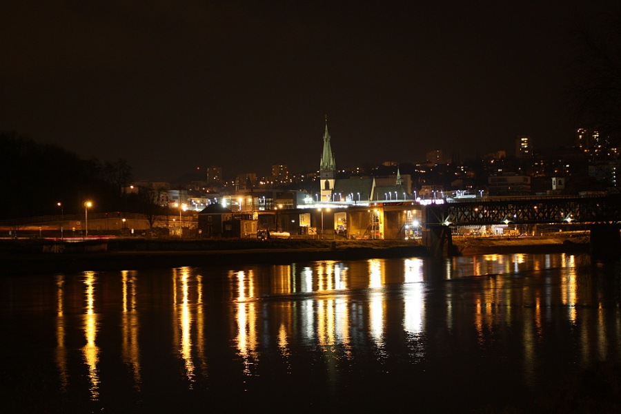 City Ústí nad Labem at night 
