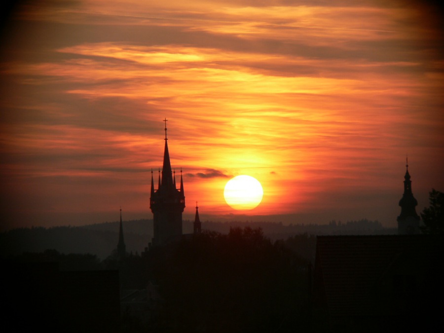 Západ slunce nad Poličkou
