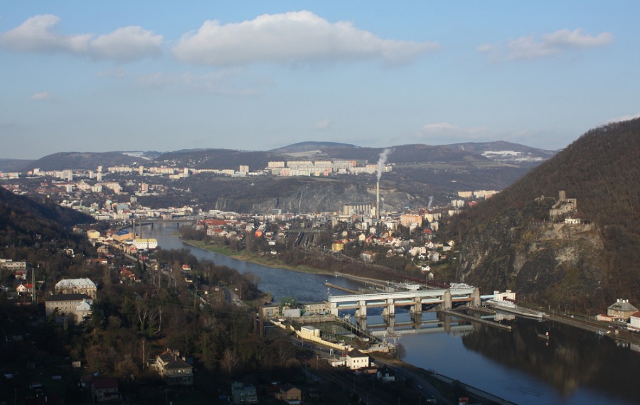 Pohled na Ústí nad Labem z Vrkoče